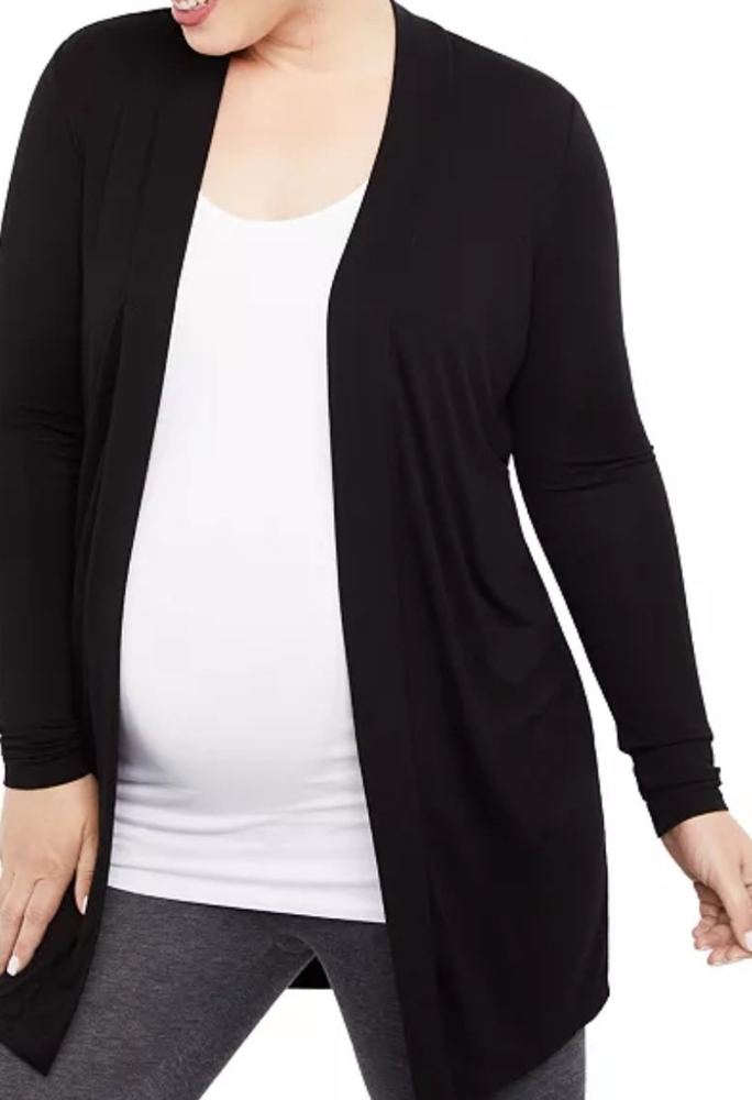 Bumpstart maternity open front draped cardigan, size S
